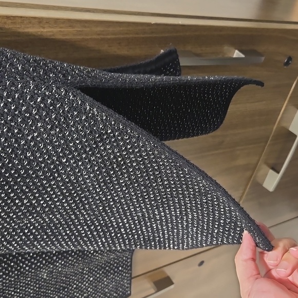 Zara-Knit Gold Metallic Thread Longline Open Front Cardigan Sweater-Size S - Picture 16 of 17